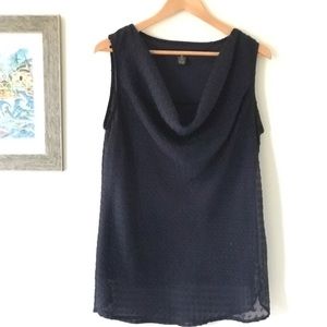 4/$25 Navy Sleeveless Blouse